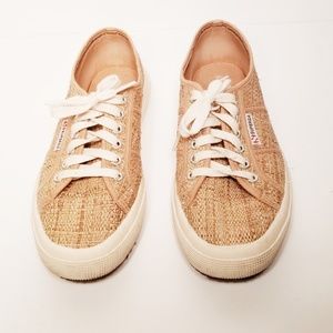 superga raffia wrapped platform sneakers